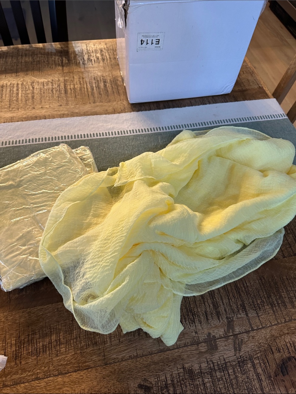 Lightweight Yellow Sheer Scarf
